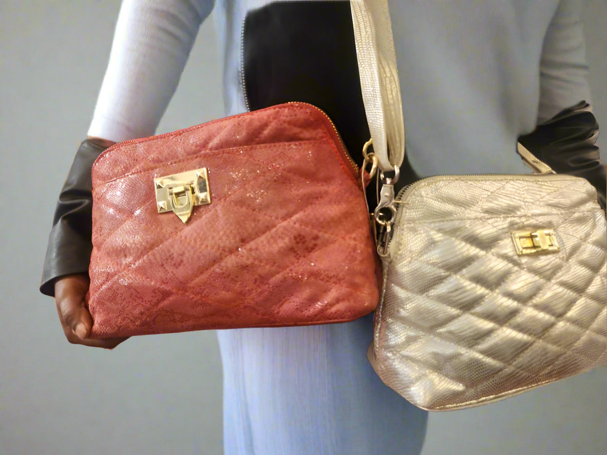 Chrome Frame Ladies Handbag – Elegant, Stylish & Durable with Interior Pockets